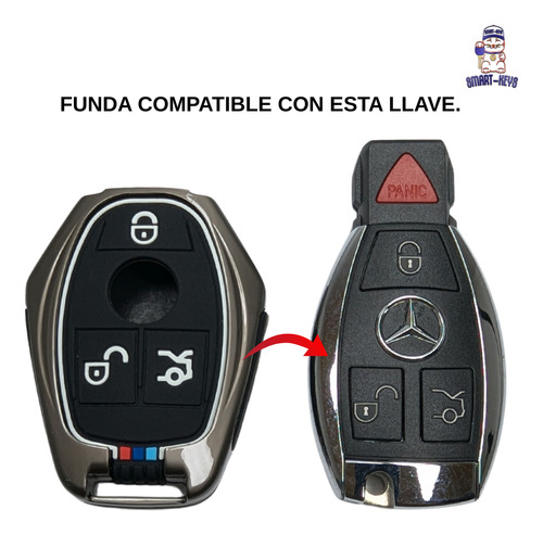 Funda Llave Control Zinc Mercedes Benz A B C G M S L R Slk