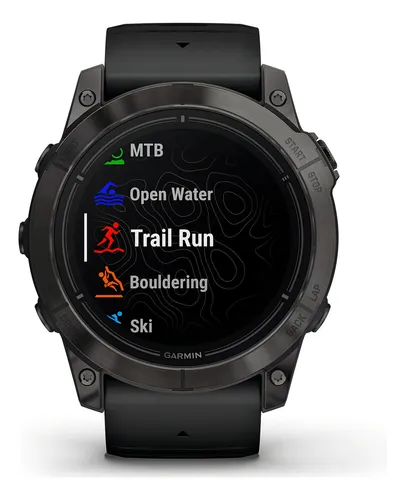 Smartwatch Garmin Epix (g2) Pro Zafiro 010-02804-00 tela de 1.4" com pulseira de silicone cor negro y caixa color preto carbono