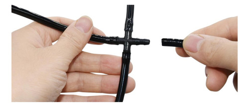 10 Un. Conector Cruz Farpado 4/7 Irrigação