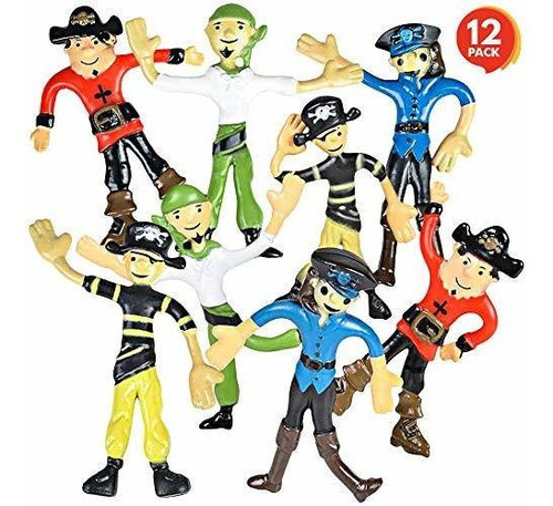 Figuras Piratas Flexibles De Artcreativity, Juego De 12 Homb