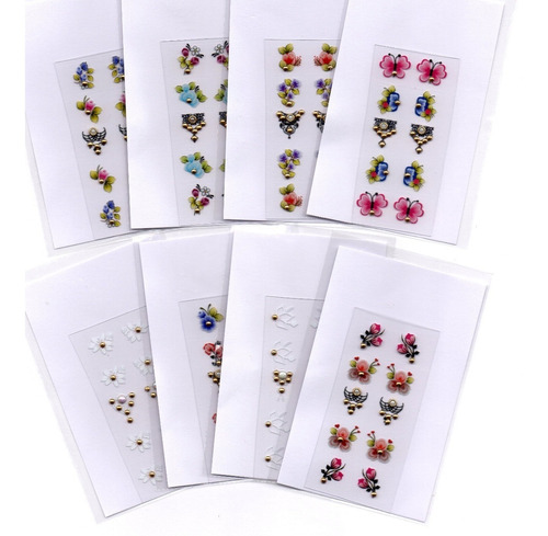 Kit 50 Cartelas Adesivos Unhas Decoradas Artesanal + Brinde