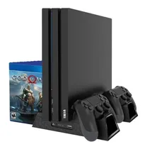 Comprar Base Enfriadora Para Ps4 Normal Pro Slim Carga 2 Controles 