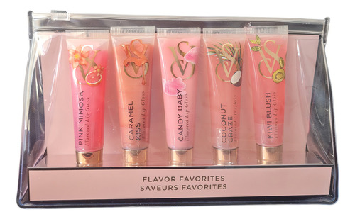 Exclusivo Set Labiales Aromatizado De Victoria's Secret. Color Hibiscus Punch