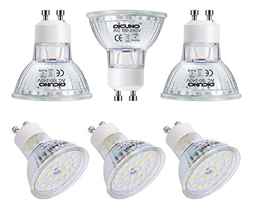 Bombillas Led Gu10, 6w Sustitución De Halógeno De 60w...