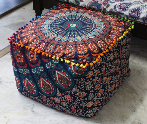 Funda De Cojín Cuadrada De Mandala Para Suelo Craft Kala