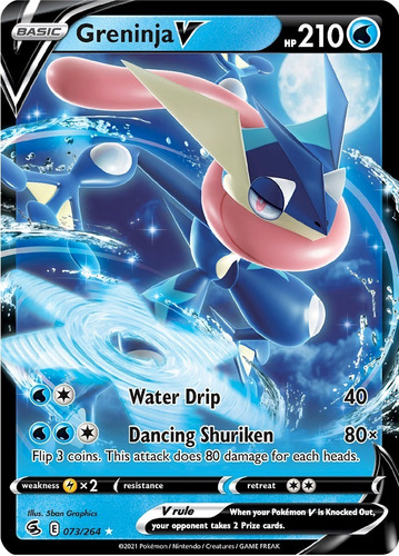 Cartas Pokemon Greninja V 73/264 S&s Fusion Strike Fst