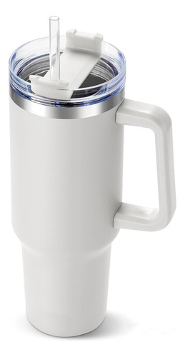 Termo Acero Inoxidable 40oz Vaso Térmico Mantiene Frio Blanco