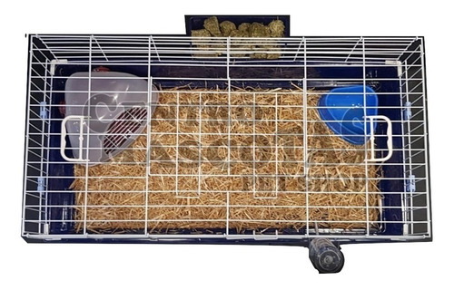 Imagen 2 de 5 de Jaula Conejo Cobayo Erizo Huron 100 X 52 X 34 Cm Importada
