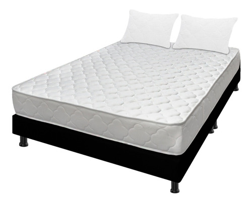 Combo Colchón Ultraflex Queen + Base Cama + Almohadas