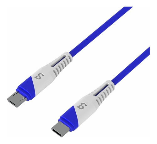 Cable Tipo C A Micro Usb 1 Metro Celulares Cargador Gowin Color Azul