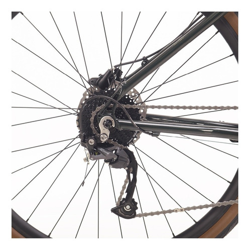 Imagem 3 de 5 de Bicicleta urbana Sense Activ 2021/22 2021 aro 700 L 27v freios de disco hidráulico câmbios Shimano Altus M2000 cor verde