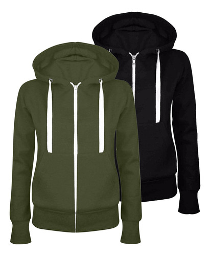 Jaqueta, Moda Feminina, Com Capuz, Moderno, Zíper, Casaco De