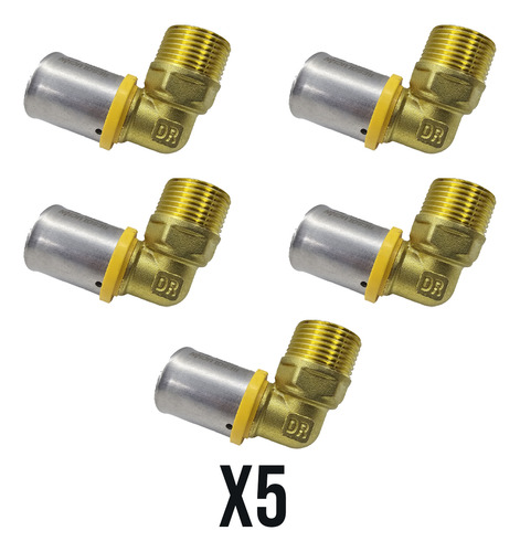 Codo Terminal Pex Al Pex He 25x3/4 Mm Pack De 5 Unidades