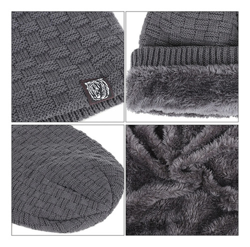 Gorro Casual Y Elegante De 2 Piezas Con Cómodo Forro Suave