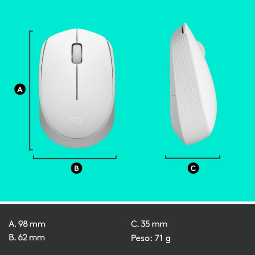 Mouse Inalambrico Logitech M170 Blanco