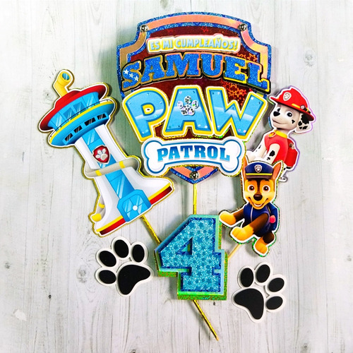 Topper Para Tortas Minitoppers Paw Patrol Skye Personalizado