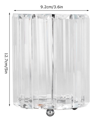 Porta-escovas Cosméticas De Vidro Transparente Redondo