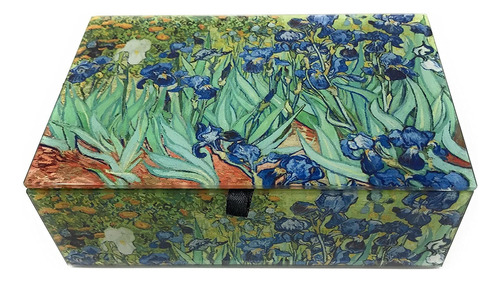 Van Gogh Iris Glass Keepsake Box, Bordes Biselados, Ter...