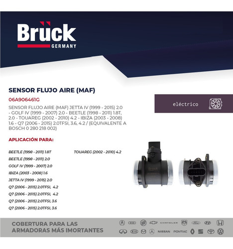 Caudalimetro Sensor Map Maf Beetle 2002 1.8 20v