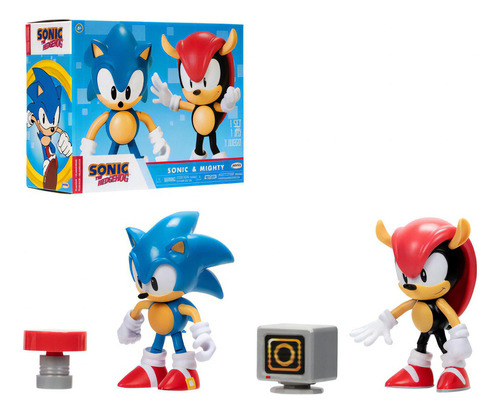 Pacote de 2 bonecos de 10 cm - Sonic & Classic Mighty