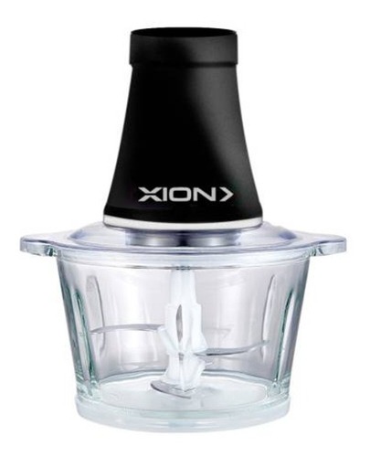 Picadora De Alimentos Xion 1.8 Lts 500 W 4 Cuchillas  Color Negro y transparente