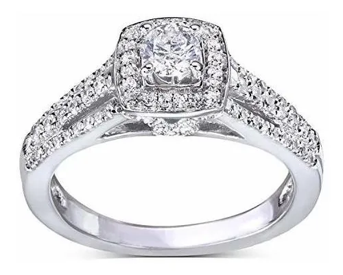 Kobelli Anillo De Compromiso Oro Blanco 1/2 Quilates Tdw Mul