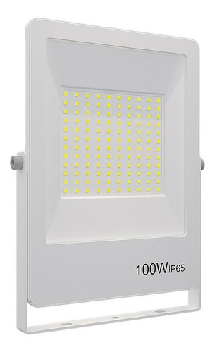 Refletor Ultrafino Branco Bivolt 100w 8000l Ip65 Gaya Cor da luz Branco-quente 110V/220V
