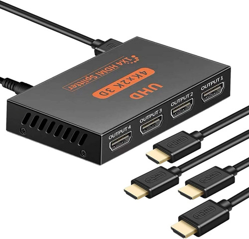 Imagen 2 de 4 de Adaptador Hdmi Hub Splitter 4k*2k (hdmi Splitter 1x4)