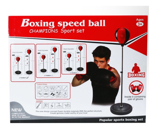Set De Boxeo Y Guantes Boxing Speed Ball