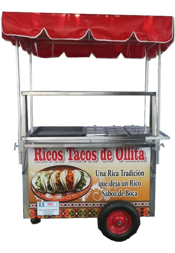 Carrito Para Tacos De Guisado De 1.20 Mts