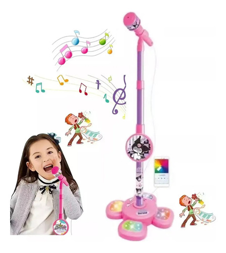 Micrófono De Karaoke De Juguete Para Niños Con Base De Boqui