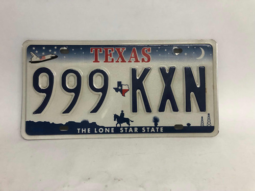 Placa De Carro Americana Original Texas Colección O