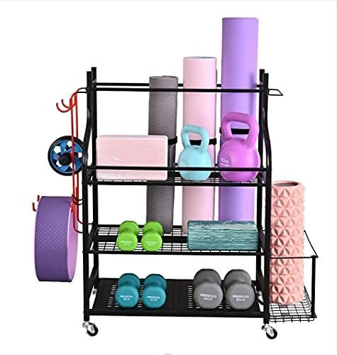 Mythinglogic Yoga Mat Storage Racks,home Gym Storage Rack F