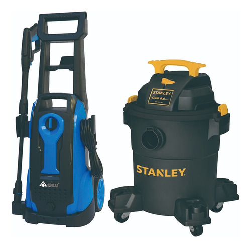 Kit Combo Lavadero Hidrolavadora + Aspiradora Stanley 23 Lts