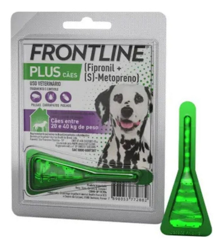 Antipulgas Frontline Plus Para Cães De 20 A 40kg - Merial 