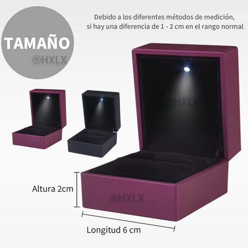 Imagen 5 de 5 de Caja Estuche Para Anillo De Compromiso Con Luz Led