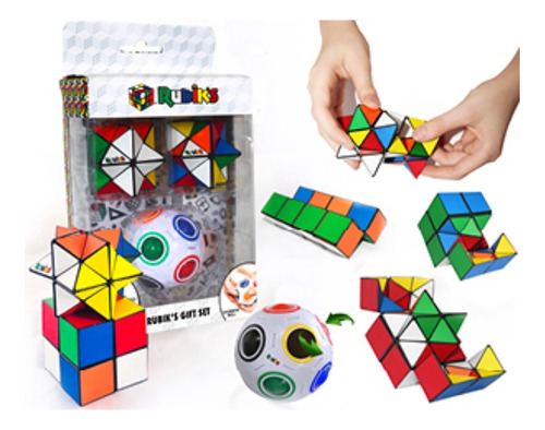 Cubo Mágico Origami Pack 3pcs Fidget Antiestrés Didáctico