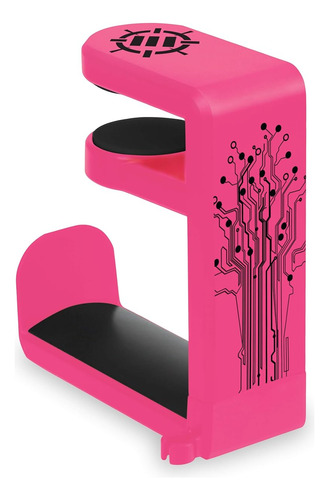 Soporte Para Auriculares Giratorio Con Clip Ajustable Rosa