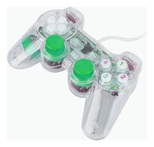 Control De Videojuegos, Joypad Gamepad Usb Para Pc, Laptop Color Verde/transparente