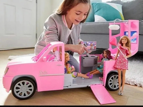 Barbie Limosina Con Hermanas 4 Muñecas