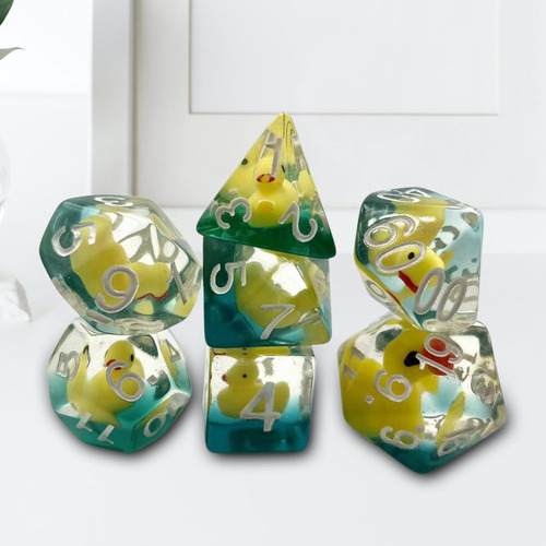 Juego De Dados Poliédricos 7x D4-d20 De Juguetes De Barra