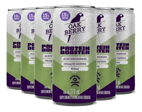Pack 6 Protein Booster Açaí Com Guaraná 270ml Cada - Moving