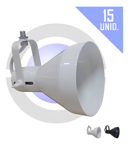 Spot Trilho Par30 Lampada Led Calha Perfilado 15 Unid Cor Branco