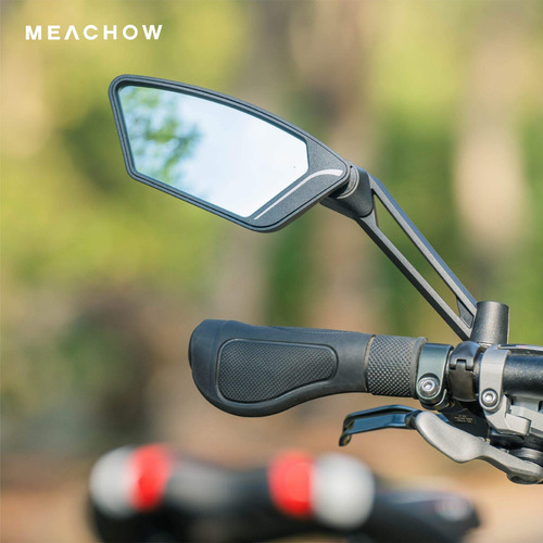 Espejo Para Bicicleta Ajustable Con Lente Plateado Izquierdo