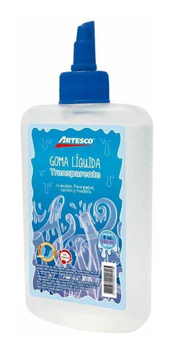 Goma Líquida Transparente 8 Onz. C/ Dosificador Artesco