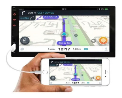 Central Multimídia Mp5 Usb Bluetooth + Câmera Ré Tartaruga