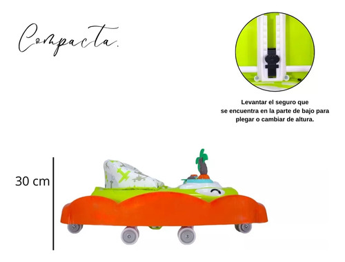 Andadera Confety Rocket 2en1 Musical Reforzada
