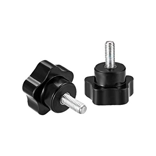 5 Pomos En Forma De Estrella Uxcell, M6 X 10 Mm, Rosca Macho