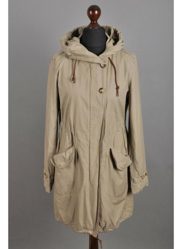 Parka De Algodón Beige De Mujer Woolrich Talla S