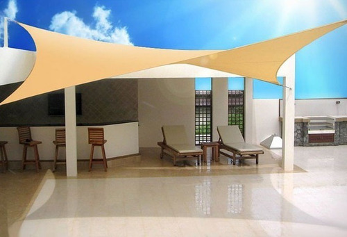 Imagen 2 de 3 de Toldo Vela 2x3 Gris Y Beige